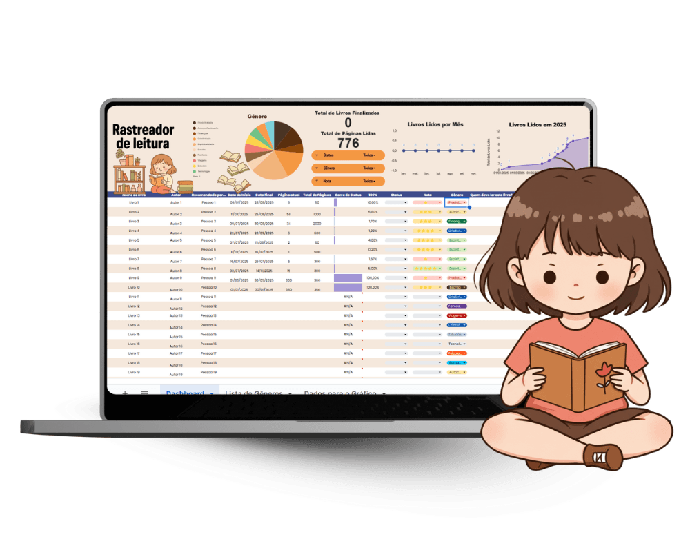 rastreador de leitura vida em harmonia